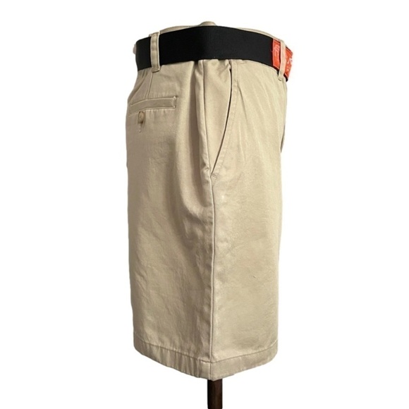 Vintage Khaki Beige High-rise Cotton Twill 4.5" Safari Shorts - Medium - Picture 4 of 9